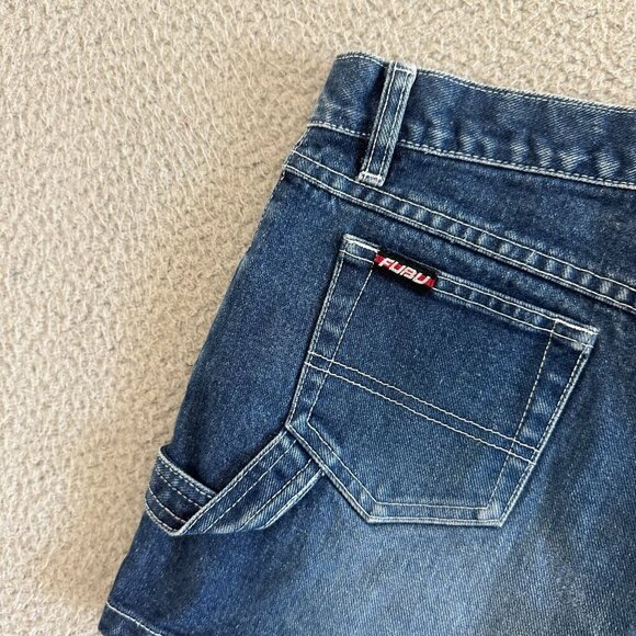 Fubu Denim Womens Denim Shorts Carpenter High Waist 100% Cotton - Picture 7 of 12